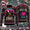 Motley Crue The Final Tour Four Band Member Skulls In Green Pentagram 2026 Knitted Ugly Christmas Sweater
