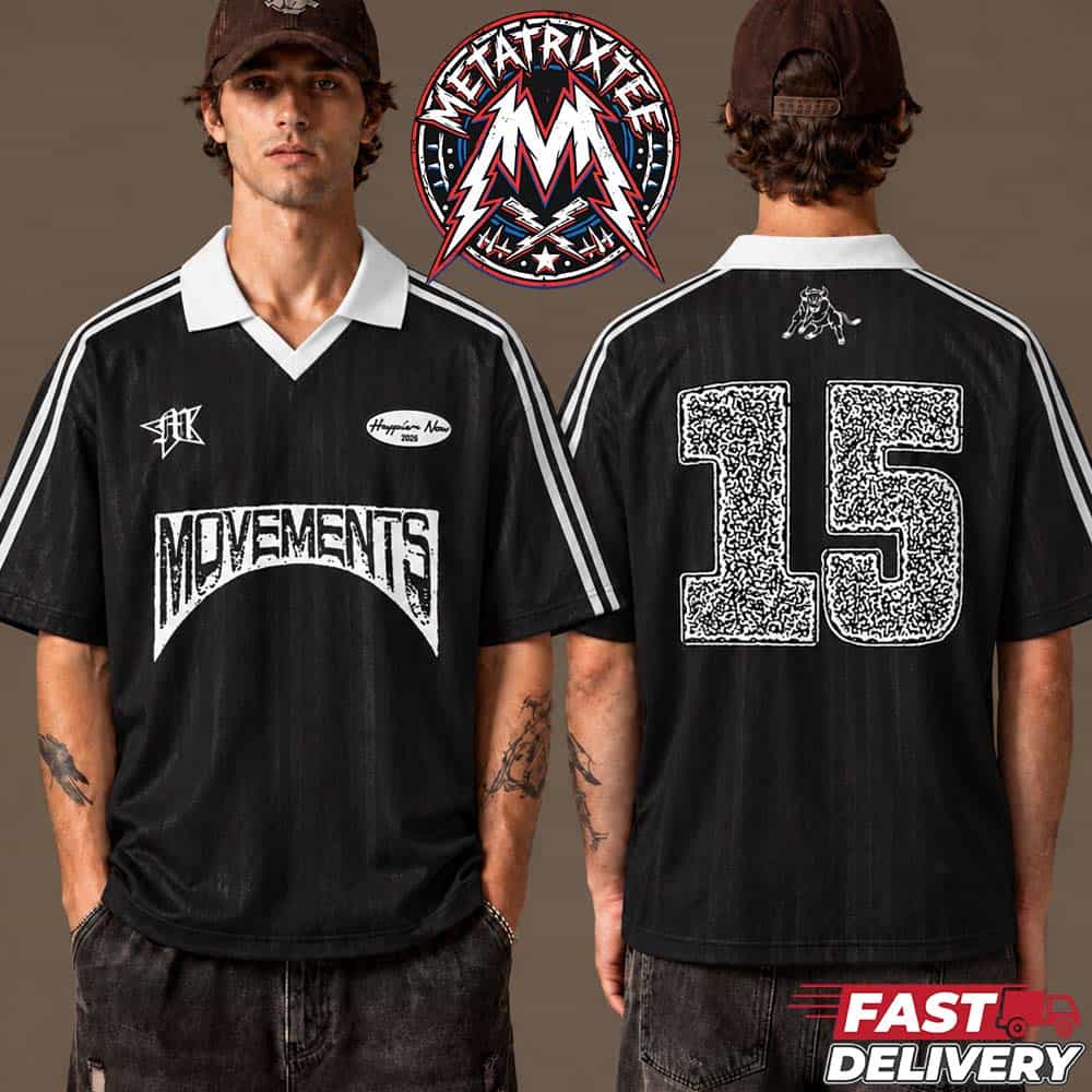 Movements Happier Now 2026 Tour Merch Soccer Jersey Vintage Striped Polo Football Shirt Movements Happier Now 2026 Tour Merch Soccer Jersey Vintage Striped Polo Football Shirt