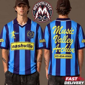 Music Valley Archive Nashville Soccer Jersey Blokecore Vintage Striped Football Shirt Unisex Sportswear Streetwear