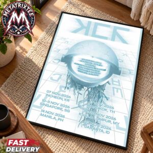 My Chemical Romance Asia Tour Poster November 2026 Start On November 7 In Incheon KR To November 22 In Jakarta ID Gallery-Style Poster Canvas