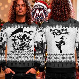 My Chemical Romance The Black Parade Marching Band Pepe Artwork 2026 Knitted Ugly Christmas Sweater