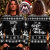 My Chemical Romance The Black Parade Skeleton Leader Flames And KK Logo Pattern 2026 Knitted Ugly Christmas Sweater My Chemical Romance The Black Parade Skeleton Leader Flames And KK Logo Pattern 2026 Knitted Ugly Christmas Sweater