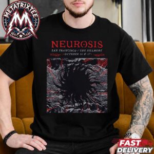 Neurosis Band San Francisco Two Night Concert Poster For October 16th And 17th In California At The Fillmore Short Black T-Shirt