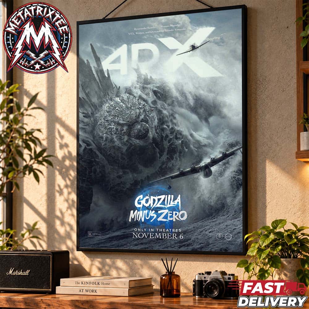 New 4DX Poster For Godzilla Minus Zero Only In Theaters November 6th 2026 High-Quality Poster Canvas New 4DX Poster For Godzilla Minus Zero Only In Theaters November 6th 2026 High-Quality Poster Canvas
