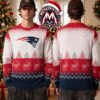 New England Patriots NFL Holiday Winter Forest Football Pattern Gift For Fan Knitted Ugly Christmas Sweater