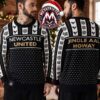 Newcastle United Football Club Logo Snowflake Reindeer Christmas Tree Pattern 2026 Knitted Ugly Christmas Sweater