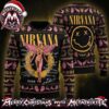 NIRVANA Christmas Icon Band Logo Black Background Gift For Fan Knitted Ugly Christmas Sweater NIRVANA Christmas Icon Band Logo Black Background Gift For Fan Knitted Ugly Christmas Sweater