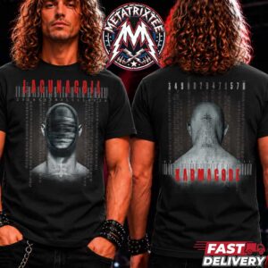 Official Lacuna Coil Karmacode XX T-Shirt 20th Anniversary Exclusive Faceless Figure 2-Sided Merch