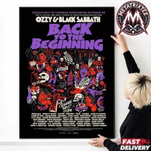 Ozzy Osbourne And Black Sabbath Back To The Beginning October 28 Worldwide Cinema Poster Official All-Star Lineup Heavy Metal Concert Wall Art Print