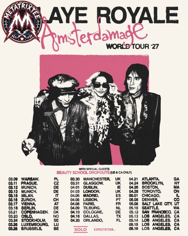 Palaye Royale The Amsterdamage World Tour 2027 European and North American Dates