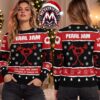 Pearl Jam Band Ten Album Alive Tour Cream Artwork And Back Spiky Logo Holiday Christmas Xmas Ugly Christmas Sweater Pearl Jam Band Ten Album Alive Tour Cream Artwork And Back Spiky Logo Holiday Christmas Xmas Ugly Christmas Sweater