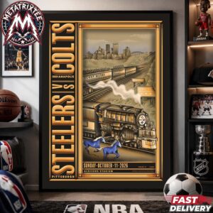 Pittsburgh Steelers Vs Indianapolis Colts Poster Matchup For Sunday October 11 2026 At Acrisure Stadium Home Decor Poster Canvas