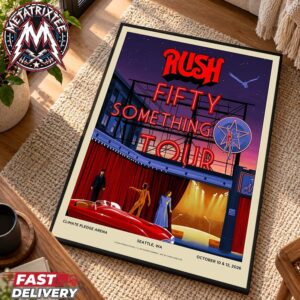 RUSH Climate Pledge Arena Two Nights Chris Koehler Show Poster On October 10th And 12th Fifty Something Tour 2026 In Seattle Washington Premium Poster Canvas