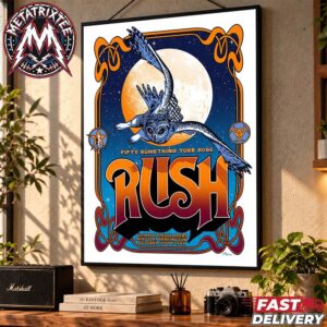 RUSH Justin Hampton Poster Concert For Climate Pledge Arena Two Nights In Seattle Washington On October 10th And 12th Fifty Something Tour 2026 Poster Canvas