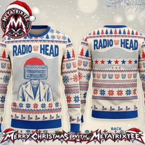 Radiohead OK Computer Radio Head Character Modified Bear Pattern Ugly Christmas Sweater Gift For Holiday 2026