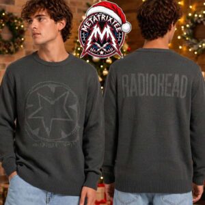 Radiohead Star Logo inside Circle Minimalist Graphic Personalized Christmas 2026 Holiday Ugly Christmas Sweater