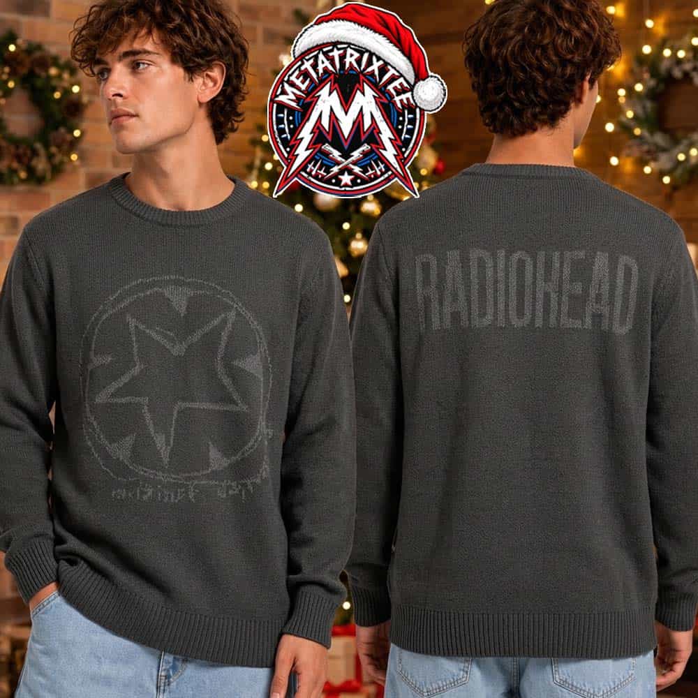 Radiohead Star Logo inside Circle Minimalist Graphic Personalized Christmas 2026 Holiday Ugly Christmas Sweater Radiohead Star Logo inside Circle Minimalist Graphic Personalized Christmas 2026 Holiday Ugly Christmas Sweater