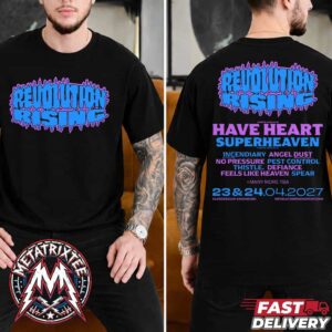 Revolution Rising Fest 2027 Concert Poster Lineup With Have Heart At The Klokgebouw In Eindhoven Netherlands On April 23rd And 24th 2027 Two Sided T-Shirt