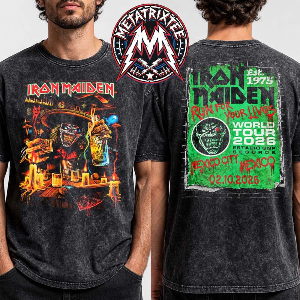 Run For Your Lives Mexico City Tour 2026 Tee Iron Maiden 50th Anniversary For October 2 2026 At Estadio GNP Seguros Washed T-Shirt Run For Your Lives Mexico City Tour 2026 Tee Iron Maiden 50th Anniversary For October 2 2026 At Estadio GNP Seguros Washed T-Shirt