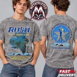 Rush Live At Climate Pledge Arena Official Seattle Event Tee By Shogo Ota On October 10th And 12th Fifty Something Tour 2026 Two Sided Print Washed T-Shirt