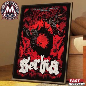 SERBIA Band No me sueltes tour To Monterrey Mexico Concert Poster For Escenario GNP Seguros On Saturday 17 October 2026 Premium Poster Canvas