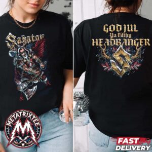 Sabaton God Jul X-mas 2026 Tee For God Jul Ya Filthy Headbanger Collectors Edition Two Sided Print Black T-Shirt