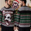 Sabaton Camo Gas Mask Santa Hat And Cross Daggers 2026 Knitted Ugly Christmas Sweater