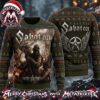 Sabaton The Great War Weeping Soldier In Battlefield Trench Barbed Wire Pattern 2026 Knitted Ugly Christmas Sweater