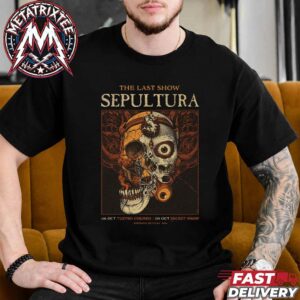 Sepultura The Last Show Santiago DE Chile 2026 Two Night Poster At Sala Metronomo 40th-Anniversary Farewell Tour On October 8th And 9th Short Black T-Shirt