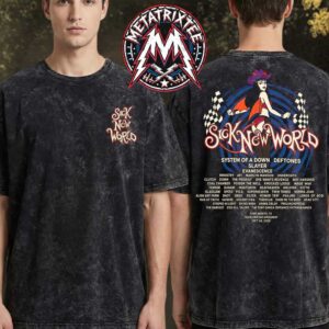 Sick New World Texas Festival 2026 Goth Babe Starter Lineup Tee On October 24 2026 For Fort Worth At Texas Motor Speedway Washed T-Shirt