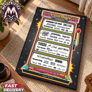 Slam Dunk Festival 2027 United Kingdom Poster Lineup For Slam Dunk North On May 29th At Temple Newsam And Slam Dunk South On May 30th at Hatfield Poster Canvas