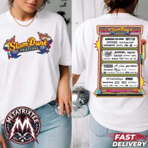Slam Dunk Festival 2027 United Kingdom Poster Lineup For Slam Dunk North On May 29th At Temple Newsam And Slam Dunk South On May 30th at Hatfield White T-Shirt