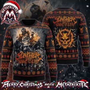 Slaughter to Prevail Chapters Of Misery Album Artwork And Golden Devil Mask Fair Isle Ugly Christmas Sweater Gift For Holiday 2026