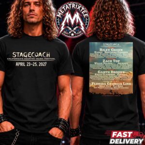 Stagecoach Music Festival 2027 Poster Lineup For Empire Polo Club On April 23 To 25 In Indio California Two Sided Black T-Shirt