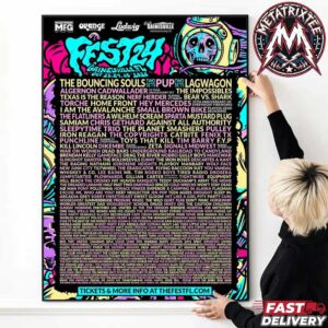 THE FEST 24  Gainesville Poster Lineup 2026 For October 23-25 In Florida Gallery-Style Poster Canvas