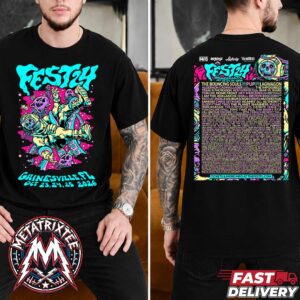 THE FEST 24  Gainesville Poster Lineup 2026 Tee For October 23-25 In Florida Two Sided Print T-Shirt