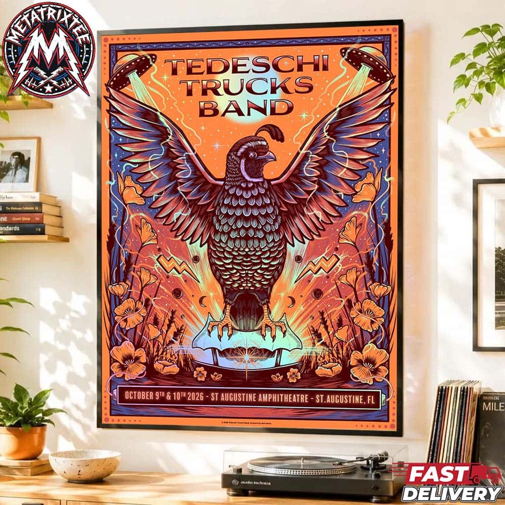 Tedeschi Trucks Band St Augustine Two Nights Show Poster For October 9 And October 10 2026 Future Soul Tour At The St Augustine Amphitheatre In Florida Poster Canvas Tedeschi Trucks Band St Augustine Two Nights Show Poster For October 9 And October 10 2026 Future Soul Tour At The St Augustine Amphitheatre In Florida Poster Canvas