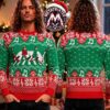 The Beatles Abbey Road Crosswalk Walking Silhouette Nordic Pattern Gift For Fan Knitted Ugly Christmas Sweater