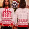 The Beatles Yellow Submarine Band Members And Psychedelic Sea Artwork 2026 Knitted Ugly Christmas Sweater