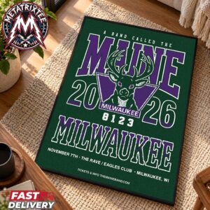 The Maine Milwaukee 2026 Concert Poster At The Rave In Wisconsin On November 7th 2026 High-Quality Poster Canvas