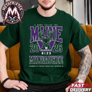 The Maine Milwaukee 2026 Concert Poster At The Rave In Wisconsin On November 7th 2026 Short Green T-Shirt