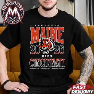 The Maine Rock Band Live In Cincinnati OH Show Poster With In Color On Thursday November 5 2026 At The MegaCorp Pavilion Short Black T-Shirt