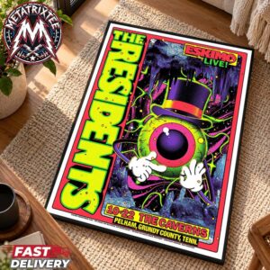 The Residents Pelham Concert Poster For Eskimo Live On October 22nd 2026 At The Caverns In Grundy County Tennessee Gallery-Style Poster Canvas