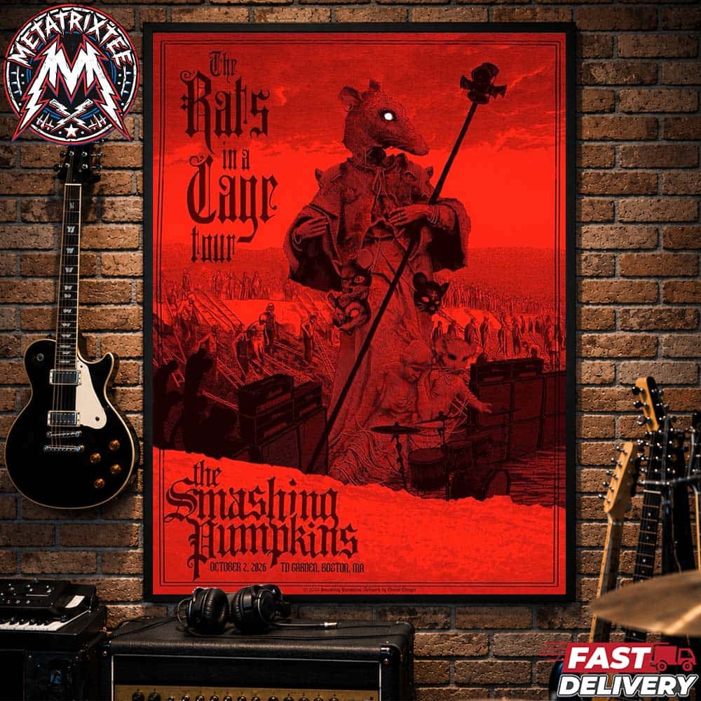 The Smashing Pumpkins Boston Tonight Concert Poster At TD Garden In Massachusetts On October 2 The Rats in a Cage Tour 2026 Gallery-Style Poster Canvas The Smashing Pumpkins Boston Tonight Concert Poster At TD Garden In Massachusetts On October 2 The Rats in a Cage Tour 2026 Gallery-Style Poster Canvas