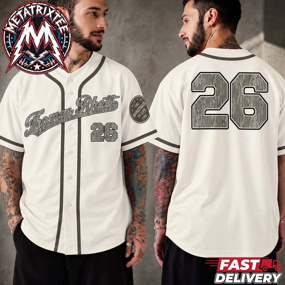 Thomas Rhett The Soundtrack To Life Custom Baseball Jersey Official Tour Merchandise Thomas Rhett The Soundtrack To Life Custom Baseball Jersey Official Tour Merchandise