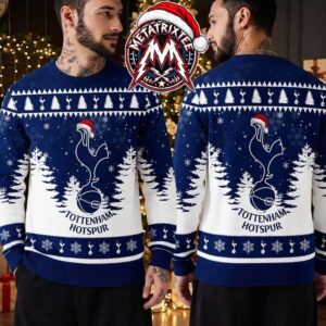 Tottenham Hotspur FC Holiday Crest Christmas Trees XMAS Collectors Edition Ugly Christmas Sweater
