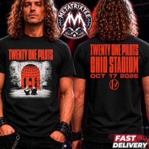 Twenty One Pilots Black T-Shirt Ohio Stadium Rotunda Graphic Columbus OH October 17 2026 Event Date Back Print Concert Merch Tee