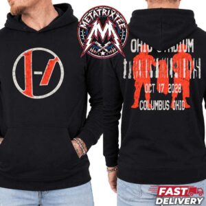 Twenty One Pilots Black Tour Hoodie Ohio Stadium Columbus OH October 17 2026 Event Merch Circular Emblem Back Date Pullover Sweatshirt