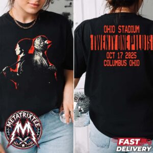 Twenty One Pilots Concert Tour T-Shirt Ohio Stadium Columbus OH October 17 2026 Black Tee Graphic Front Event Date Back Print Merch