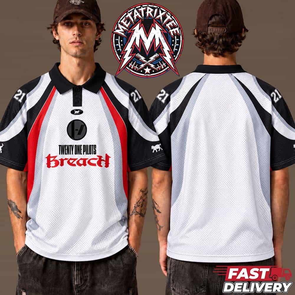 Twenty One Pilots Ohio Stadium 2026 Breach Blokecore Athletic Mesh Polo Jersey Shirt Twenty One Pilots Ohio Stadium 2026 Breach Blokecore Athletic Mesh Polo Jersey Shirt